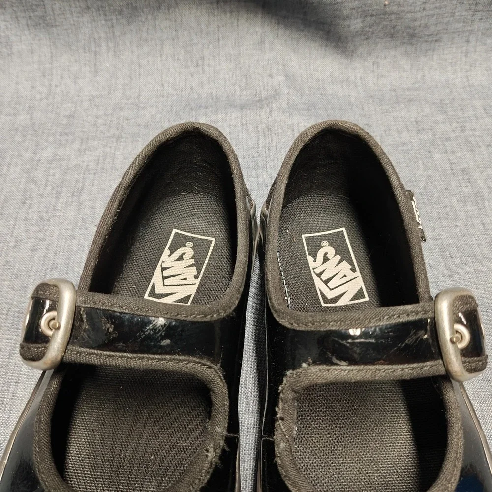 Vans Kids Shine‎ Black Mary Jane Shoes Kids Size 1.5